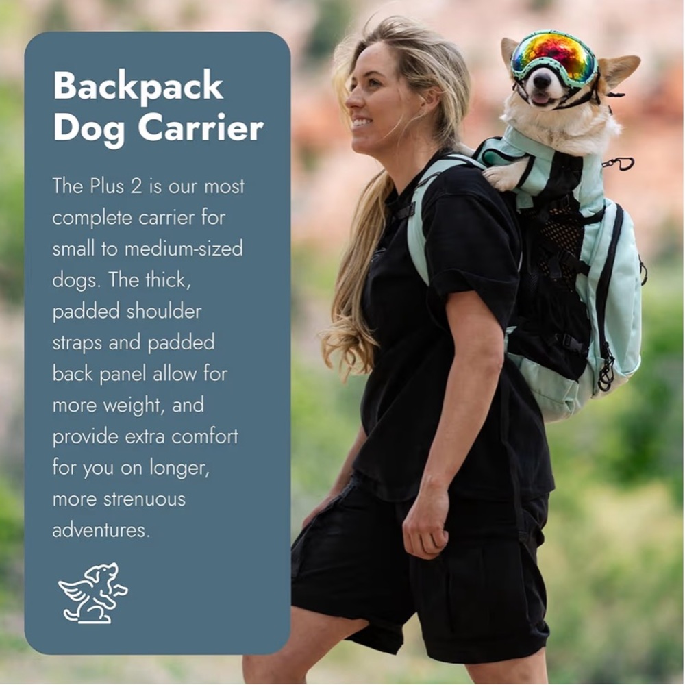 K9 Sport Sack Plus 2 Small Mint Dog Carrier Backpack 10"L X 9"W X 17"H - Picture 2 of 15